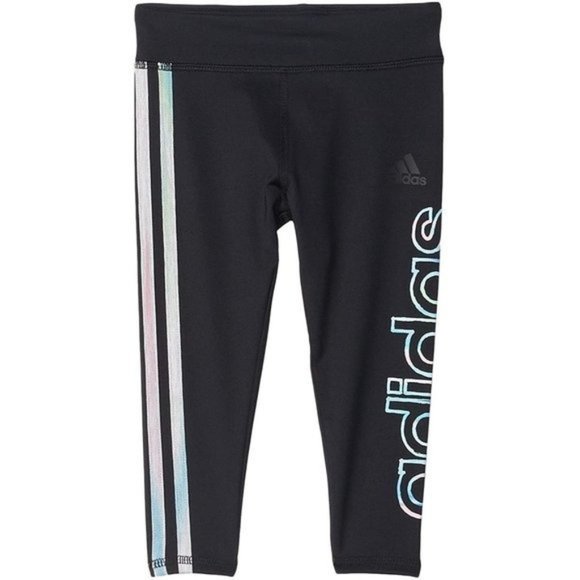 ADIDAS Girl's Hyperreal Aeroready Graphic Tights - SIZE 5 - Picture 1 of 2